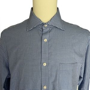 NWT Michael Kors Button Down Men’s Regular Fit Dress Shirt Blue Checked
